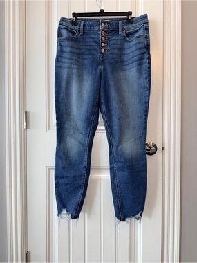 Maurices Blue High-Rise Button-Fly Jeans